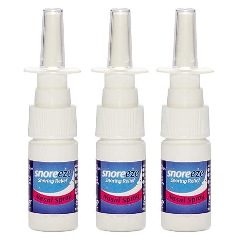 Image of Snoreeze Anti-Snoring Nasal Spray - Hydrating Spray for Blocked Nose & Congestion Relief - Use with Mobile App to Stop Snoring - 10ml Each - 75 Nights Use
