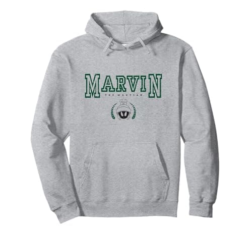 Image of Looney Tunes Marvin The Martian Varsity Pullover Hoodie