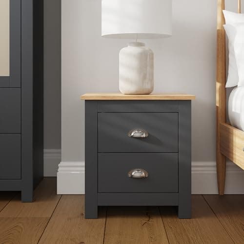 Image of Lancaster 2 Drawer Bedside Table