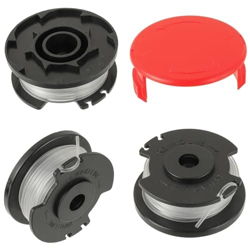 Image of JAMHER 3Pcs GE-CT 18/28 Li Replacement Spool TLE-03 4.9m Length Diameter 1.6 mm with TLE-03-1 Spool Cover Compatible with EIN-Hell GE-CT 18/28 Li, GE-CT 18/28 Li TC (3 Spool+ 1 Cover)