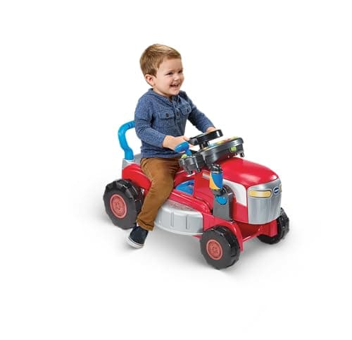 Image of VTech 3-in-1 Mow and Grow Tractor, Ride-On Tractor, Push-Along Mower, Includes Driver Panel, Imaginative Play, Sound Effects, Interactive Play Suitable for Ages 12, 18, 24 Months, English Version