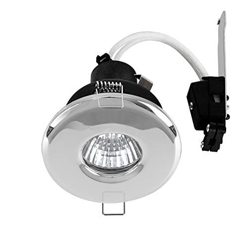 Image of MiniSun | Shower/Soffit Polished Chrome Recessed Ceiling Downlights | Recessed Lighting, Home Décor & Improvement Essential | Includes Bulb [6500K Cool White] | Mains Wired