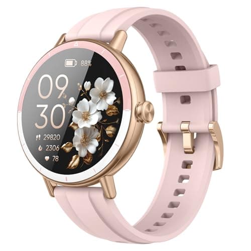 Image of Smart Watch for Women Answer/Make Call, 1.27'' HD Screen Fitness Watch with Heart Rate/Sleep/Stress Monitor, New Smartwatch with 110+ Sport Modes, IP68 Waterproof Activity Tracker for Android iOS/Pink