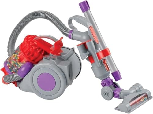 Image of Casdon Dyson DC22 Vacuum Cleaner | Toy Dyson DC22 Vacuum Cleaner For Children Aged 3+ | Features Working Suction, Just Like The Real Thing! Pack of 1, Rot, Lila, Grau