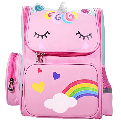 Image of Tusundong Unicorn backpack for girls,School bags for girls,Kids school bag,Cute pink bags for girl,Kids Bookbag for Elementary,Children's backpacks