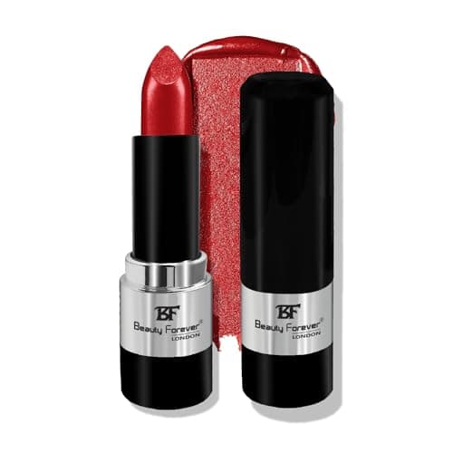 Image of Beauty Forever Colour Fabulous Metallic Shine Lipstick, Glittery & Satin Touch, Available in 14 Shades, 3gms (207 Rebel Red Shimmer)