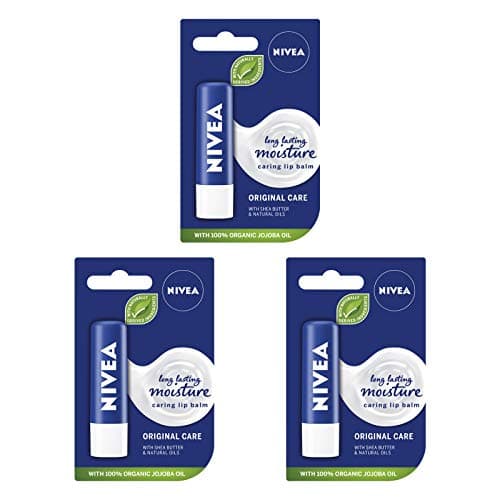 Image of Pack of 3, Nivea Lip Care Balms Original