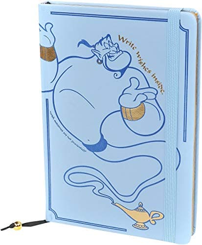 Image of Disney Aladdin (Write Wishes Here) A5 Premium Notebook, Blue/Black/White