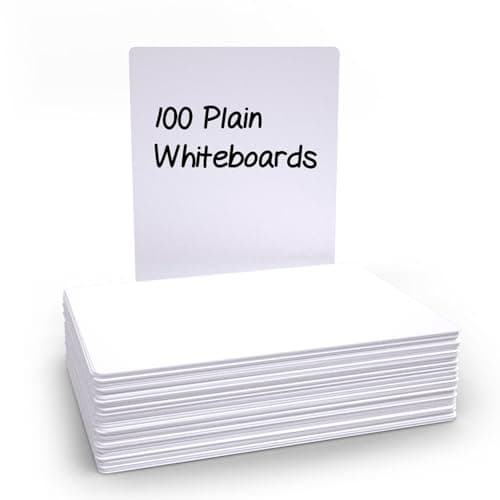 Image of Show-me - A4 Mini Whiteboards | Plain Drywipe Boards | Lightweight 0.5mm Super-Flexible Design | Portable Classroom and Study Essential for School Use, Pack of 100