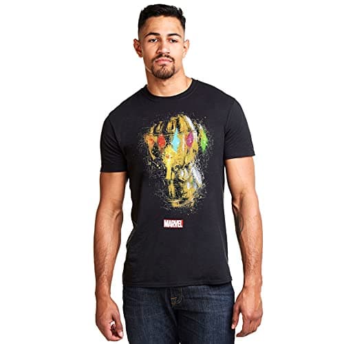 Image of Marvel Men's Avengers Gauntlet T Shirt, Black (Black Blk), XXL UK