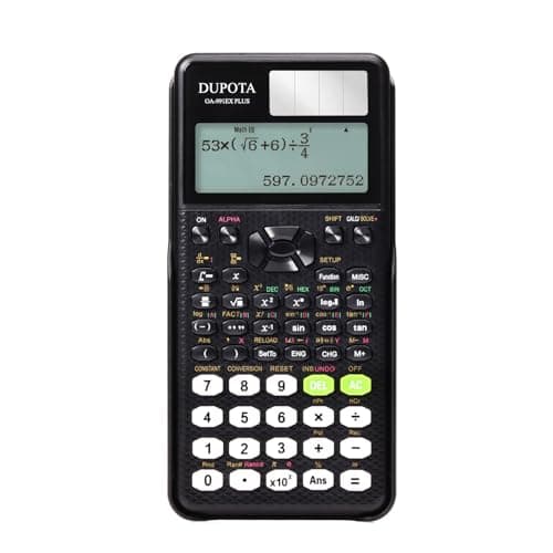Image of Scientific Calculator 552 Functions, 2-Line Written Display Solar Battery Calculators, Support Fraction and Decimal Point Conversion - Ideal for Middle High School Students and Teachers 991EX PLUS