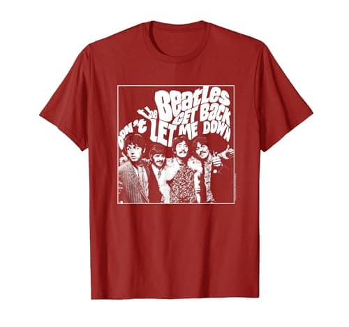 Image of The Beatles - Get Back Don't Let Me Down Red T-Shirt