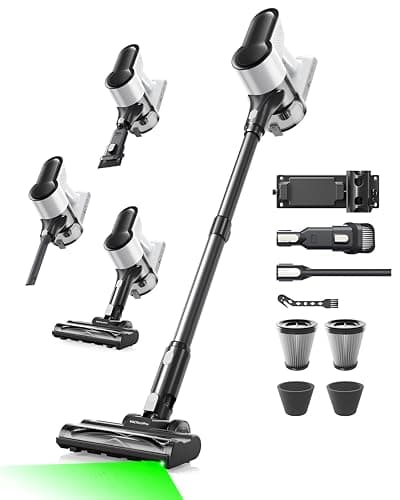Image of VACTechPro F02 Lite Cordless Vacuum Cleaner, 40KPa/50Mins/450W Stick Vacuum, Self-Standing Anti-Tangle Upright Vacuum, Powerful & Lightweight Handheld Vacuum for Home Pet Hair Hardwood Car Carpet