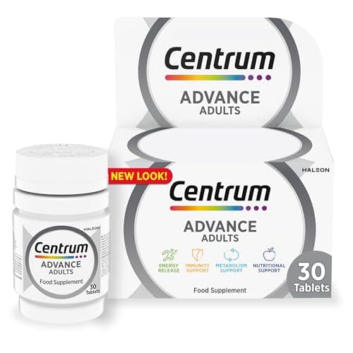 Image of Centrum Advance Multivitamin & Mineral Supplements, 24 essential nutrients including vitamin D, C, Calcium, Daily Multivitamin Tablets, 30
