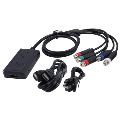 Image of Ubric YPbPr To HDMI Scaler Converter, Female Component To HDMI Converter with Scaling Function for PS2/NGC with Male Component, Support 1080P Resolutions