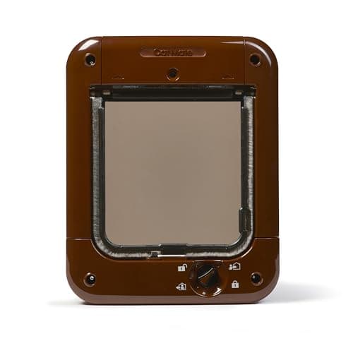 Image of Cat Mate Microchip Activated Cat Flap (360) - For Cats and Small Dogs, Accommodates up to 30 Pets, for Single/Multiple glazing, UPVC, walls and Wood, Brown