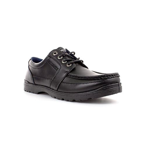 Image of US Brass Mens Black Lace Up Smart Shoe - Size 7 UK - Black