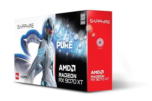 Image of Sapphire Pure AMD Radeon RX 9070 XT OC Gaming Edition 16GB GDDR6 Graphics Card, Triple Fans, Dual HDMI, Dual DisplayPort, White