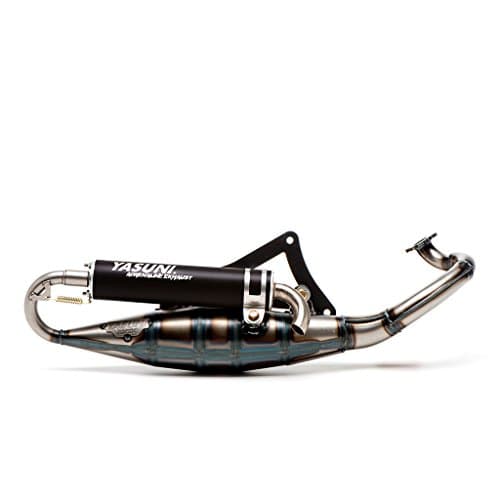 Image of Yasuni R Exhaust Silencer Black Peugeot Jetforce 50 A1 - Injector Carburettor Ludix L1 AC Speedfight 3 F1A 2 Stroke Vivacity V1