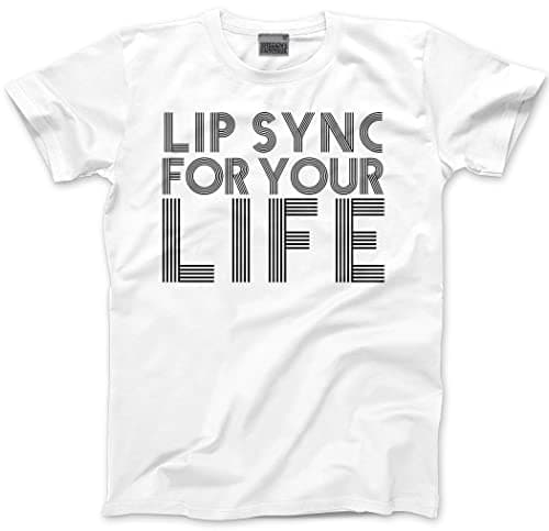 Image of Lip Sync for Your Life - Mens and Youth Unisex T-Shirt - Drag Queen Race XL White