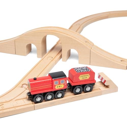 Image of Wooden Figure 8 Train Set - Melissa & Doug