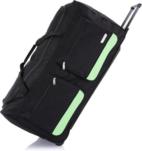 Image of Flymax 32" Large Suitcase Lightweight Wheeled Duffle Bag Holdall Check in Luggage Travel Bag 3kg 114L Red