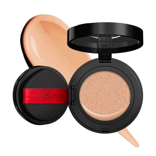 Image of L'Oréal Paris Foundation, Korean Makeup, Infallible Fresh Wear Cushion, Buildable Medium-to-Full Coverage, Upto 24H Longwear Liquid Compact, SPF 25 Breathable Formula, Radiant Glass Skin, Shade 140