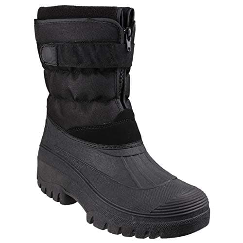 Image of Cotswold Chase Touch Fastening and Zip up Winter Boot Female Black Size 4