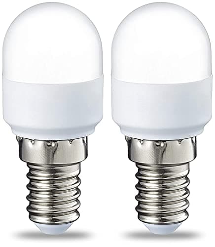 Image of Amazon Basics E14 LED lamp T25, Refrigerator lamp, 1.7 W (Replaces 15 W), Warm White, Non Dimmable - Pack of 2