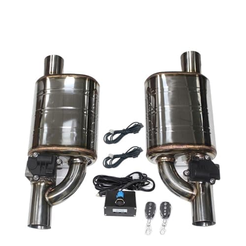 Image of Car Exhaust End Pipe Car Exhaust System Electric Valve Control Pipe Kit Adjustable Angle Silencer Stainless Universal(2 modes 76MM)
