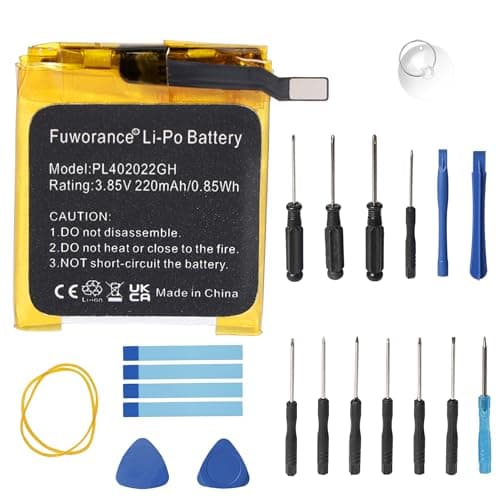 Image of Fuworance 220mAh 3.85V PL402022GH Replacement Battery Compatible with Amazfit GTS 2 / GTS2 Mini A2010 Smartwatch Watch with Tools