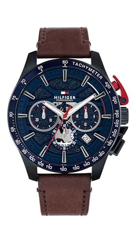 Image of Tommy Hilfiger Chronograph Quartz Watch Brown with Brown Leather Strap - 1792268