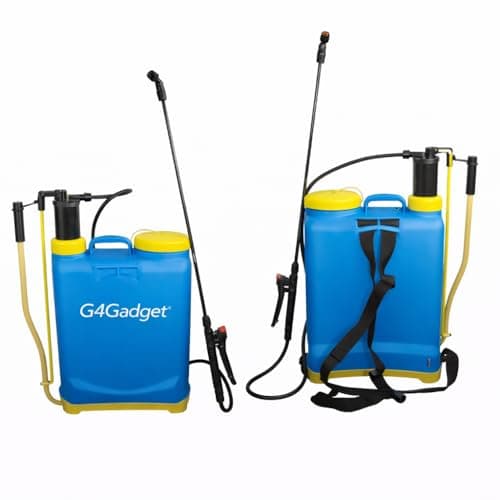 Image of G4GADGET 20L Knapsack Garden Pressure Sprayer – Backpack Weed Sprayer with Adjustable Spray Lance & Nozzle, Trigger Lock, Shoulder Straps for Water, Fertiliser, Herbicide, Pesticide & Garden Spraying