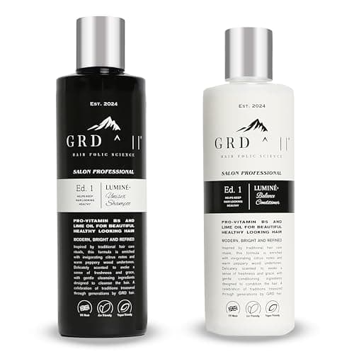 Image of Thinning Hair Shampoo & Conditioner Set – Pro-Vitamin B5 (Panthenol) with Aloe Vera & Cedarwood – Lightweight Care for Fine Hair – 500ml (2x250ml) | GRD Luminé+