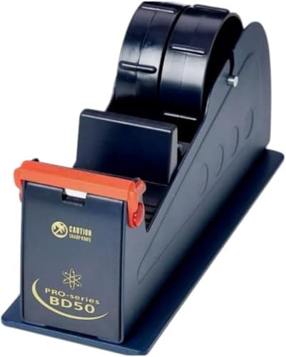 Image of Pro-Series BD50 Heavy-Duty Bench Tape Dispenser, Industrial-Grade, Durable, Multi-Roll Capacity, Reliable Sellotape Dispenser for High-Volume Packaging