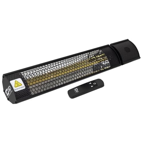 Image of SIP Infrared Halogen Heater 230V 2kW Electric Patio Heater with Remote Control 6820 BTU/hr