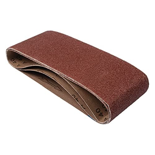 Image of Trend Aluminium Oxide 100 x 610mm 60 Grit Abrasive Sanding Belt, AB/B100/60A, Pack of 3