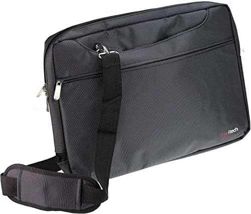 Image of Navitech Black Sleek Water Resistant Travel Bag - Compatible with VTech Secret Safe Magic Notebook