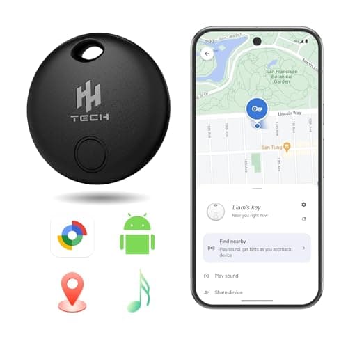 Image of HH-Tech Android Tag Works with Google Find Hub, Smart Tag Tracker, Item Finder, Easily Track Your Keys, Wallet, Bag, Suitcase, and More (Pack-1 Android only)