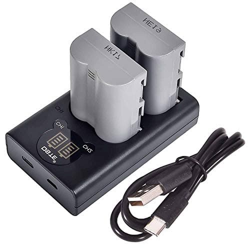 Image of DSTE EN-EL3E ENEL3E Rechargerable Battery (2-Pack) and Smart LED Dual Charger Compatible with Nikon D700 D70 D70S D80 D90 D100 D200 D300