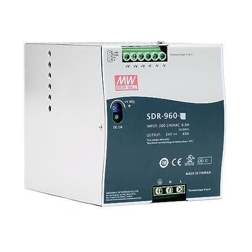 Image of MEAN WELL SDR 960W 24V 40A Switching Power Supply, AC-DC Single Output DIN Rail SDR-960-24 Power Supply Converter Driver Transformer For Factory automation, Electromechanical equipment, Etc