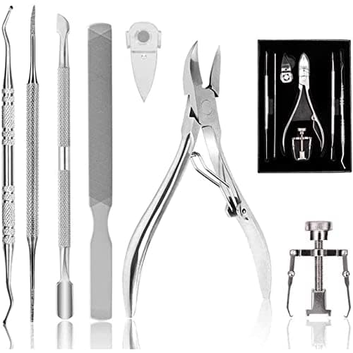 Image of Toenail Clippers Set 7Pcs, Staineless Steel Ingrown Toenail Tool Kit, Professional Toe Nail Nippers Set for Ingrown & Thick Nail, Surgery Grade Manicure Pedicure Tool By OosoFitt