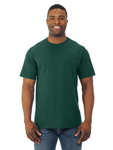 Image of Fruit Of The Loom Mens HD Cotton Short Sleeve Crew T-Shirt, 2XL, Forest Green