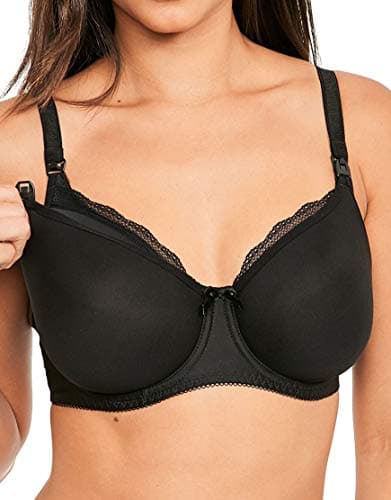 Image of Freya Women's Pure Uw Moulded Nursing Bra, Black,32 J US /32 GG UK
