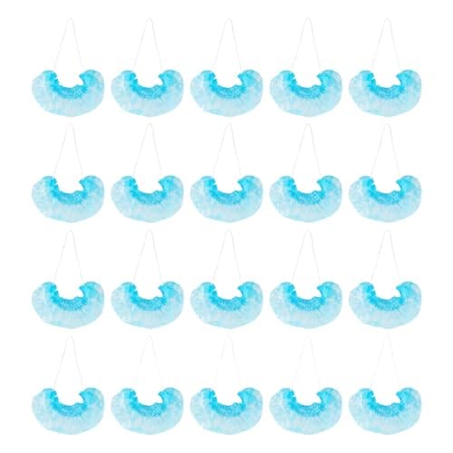 Image of Lotsdonxia 100 Pcs Disposable Beard Nets, Non-Woven Fabric Protective Face Hair Covers for Food Service, Kitchen & Laboratory Hygiene
