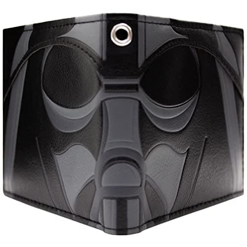 Image of Star Darth Wars Vader Helmet Join The Dark Side! Wallet Bi-Fold ID & Card Holder, Black