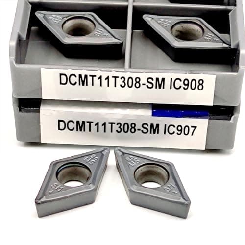 Image of 10pcs DCMT11T308 SM IC907 IC908 Lathe Cutter Internal Carbide Turning Tools DCMT 11T308 Hard Alloy Blade(DCMT11T308 SM IC907)