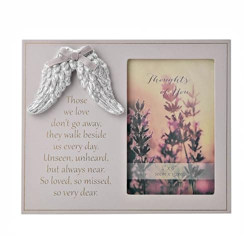 Image of Widdop and Co Memorial Photo Frame with a Loving Message and Angel Wings