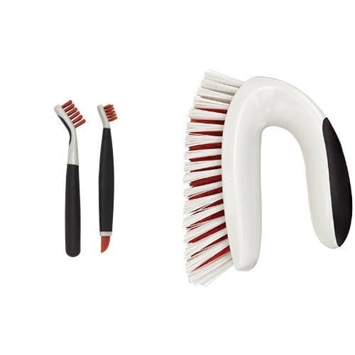Image of OXO Good Grips Deep Clean Brush Set & Good Grips Household Scrub - White
