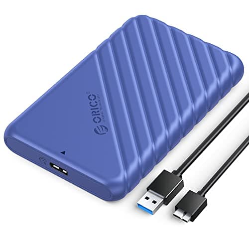Image of ORICO 2.5 inch External Hard Drive Enclosure USB 3.0 to SATA III for 7mm and 9.5mm SATA HDD SSD Tool Free [UASP Supported] Blue (25PW1-U3)